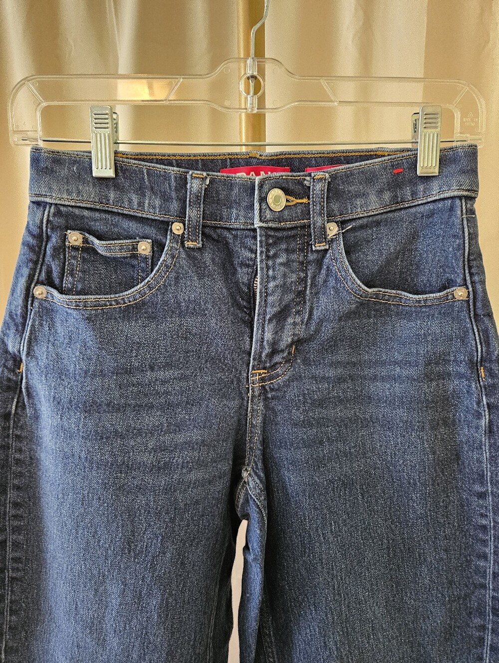Spanx Dark Blue Wide Tapered Leg Jeans XS TP - Picture 3 of 5